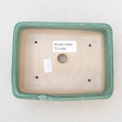 Ceramic bonsai bowl 15 x 11 x 5 cm, color green - 3
