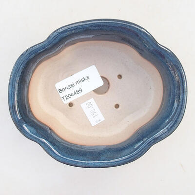 Ceramic bonsai bowl 13 x 11 x 5.5 cm, color blue - 3