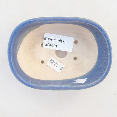 Ceramic bonsai bowl 11.5 x 8 x 5 cm, color blue - 3