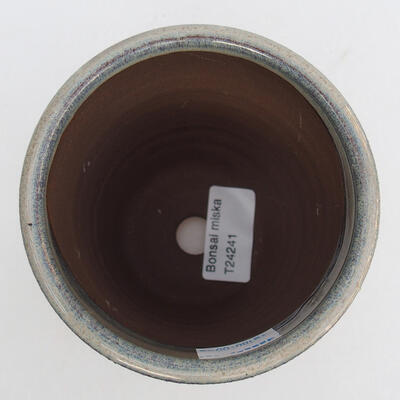 Ceramic bonsai bowl 9.5 x 9.5 x 10 cm, color gray - 3