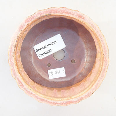 Ceramic bonsai bowl 10.5 x 10.5 x 4.5 cm, color pink - 3