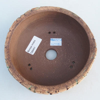 Ceramic bonsai bowl 16 x 16 x 6 cm, color cracked - 3