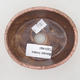 Ceramic bonsai bowl 9.5 x 8.5 x 3.5 cm, brown-pink color - 3/3