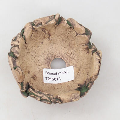 Ceramic shell 9 x 8.5 x 7.5 cm, color natural green - 3