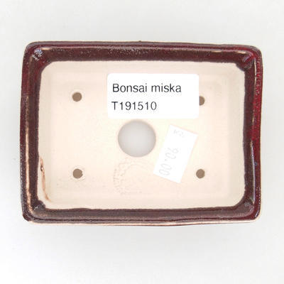 Mini bonsai bowl 9 x 7 x 2,5 cm, color red - 3