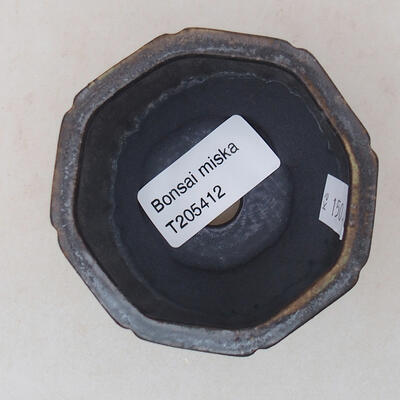 Ceramic bonsai bowl 7 x 7 x 5.5 cm, gray color - 3