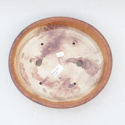 Ceramic bonsai bowl 28 x 25 x 6 cm, color brown - 3