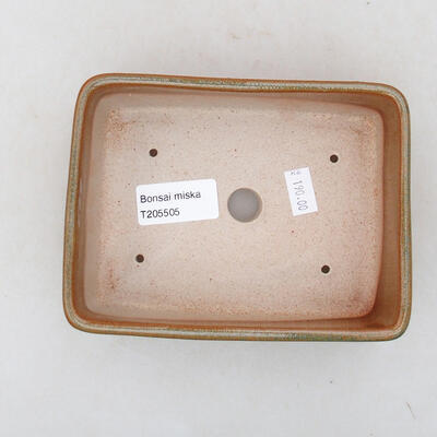 Ceramic bonsai bowl 14.5 x 11 x 5 cm, brown color - 3