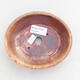 Ceramic bonsai bowl 14 x 12 x 4 cm, color pinkish brown - 3/3