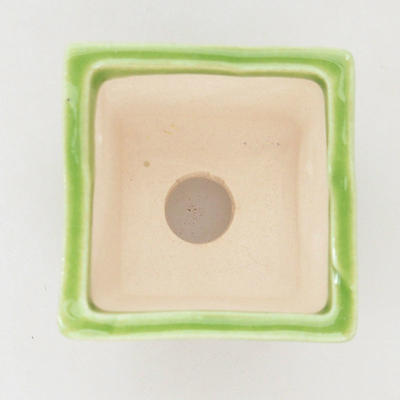 Mini bonsai bowl 3,5 x 3,5 x 3 cm, color green - 3