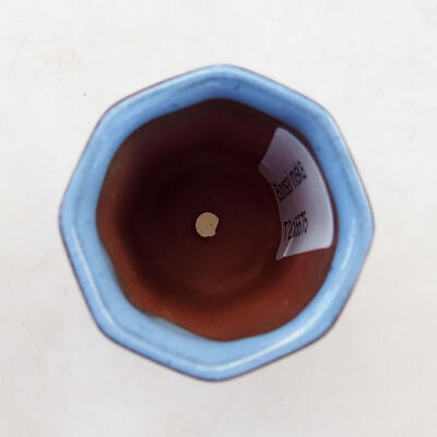 Ceramic bonsai bowl 3.5 x 3.5 x 5 cm, color blue - 3