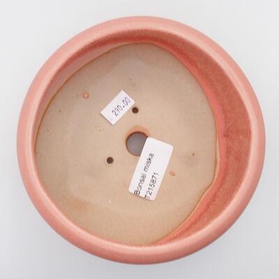 Ceramic bonsai bowl 13.5 x 13.5 x 6 cm, color pink - 3