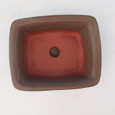 Bonsai bowl H1 - 11,5 x 10 x 4,5 cm, 1 x 9,5 x 1 cm, brown - 11,5 x 10 x 4,5 cm, tray 1 x 9,5 x 1 cm - 3