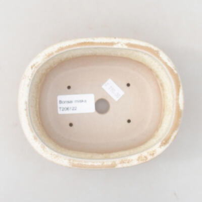 Ceramic bonsai bowl 14 x 11 x 5 cm, beige color - 3