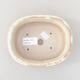 Ceramic bonsai bowl 14 x 11 x 5 cm, beige color - 3/3