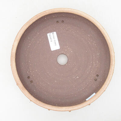Ceramic bonsai bowl 19.5 x 19.5 x 4.5 cm, beige color - 3