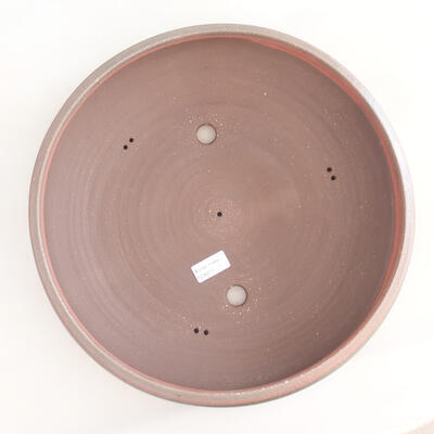Ceramic bonsai bowl 37 x 37 x 9 cm, color brown-green - 3