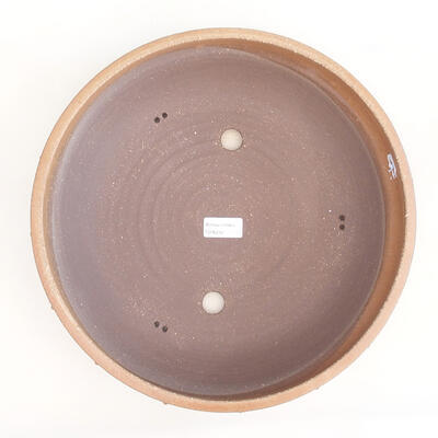 Ceramic bonsai bowl 33.5 x 33.5 x 8 cm, beige color - 3