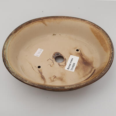 Ceramic bonsai bowl 21 x 18 x 5 cm, color brown - 3