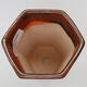 Ceramic bonsai bowl 9.5 x 9 x 15 cm, color orange - 3/3