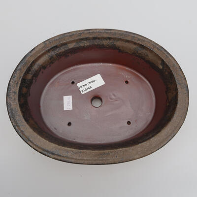 Ceramic bonsai bowl 23 x 18 x 6 cm, color brown - 3