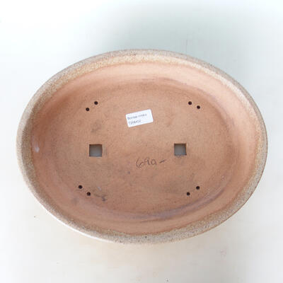Ceramic bonsai bowl 34.5 x 27 x 7 cm, color brown-gray - 3