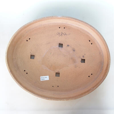 Ceramic bonsai bowl 45 x 36 x 7 cm, color brown - 3