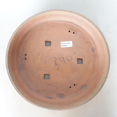 Ceramic bonsai bowl 32 x 32 x 6.5 cm, color brown-green - 3