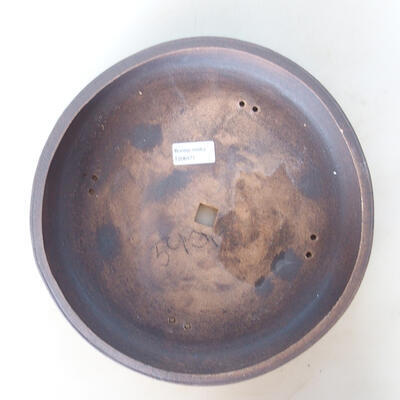 Ceramic bonsai bowl 30 x 30 x 5.5 cm, brown color - 3
