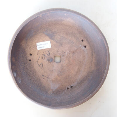 Ceramic bonsai bowl 26 x 26 x 5.5 cm, brown color - 3