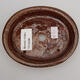 Ceramic bonsai bowl 12.5 x 10.5 x 2 cm, color brown - 3/3
