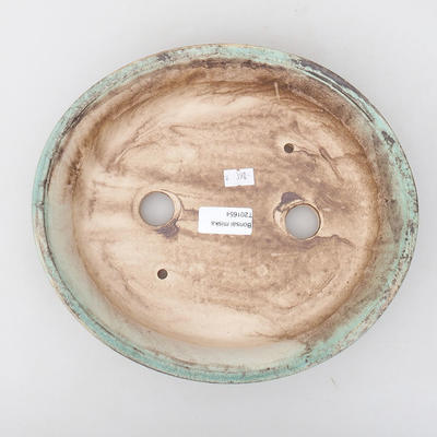 Ceramic bonsai bowl 24.5 x 21.5 x 5 cm, color green - 3
