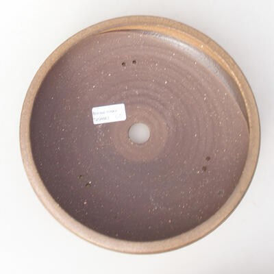 Ceramic bonsai bowl 24.5 x 24.5 x 6 cm, brown color - 3