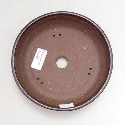 Ceramic bonsai bowl 16.5 x 16.5 x 4 cm, brown color - 3