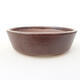 Ceramic bonsai bowl 14.5 x 14.5 x 4.5 cm, brown color - 3/3