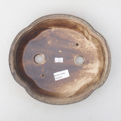 Ceramic bonsai bowl 24 x 21 x 4.5 cm, color yellow - 3