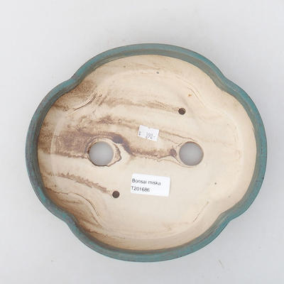 Ceramic bonsai bowl 22 x 19.5 x 5 cm, color green - 3