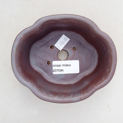 Ceramic bonsai bowl 13 x 11 x 5.5 cm, metal color - 3