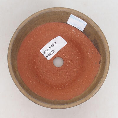 Ceramic bonsai bowl 12 x 12 x 6.5 cm, color brown - 3