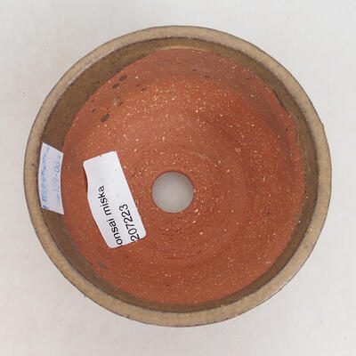 Ceramic bonsai bowl 10.5 x 10.5 x 6 cm, brown color - 3
