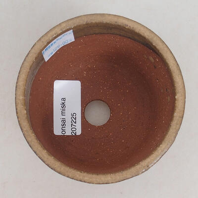 Ceramic bonsai bowl 10 x 10 x 7 cm, color brown - 3