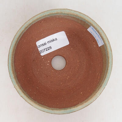 Ceramic bonsai bowl 10 x 10 x 6.5 cm, color green - 3