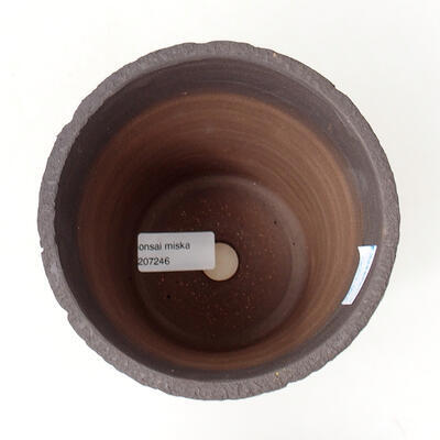 Ceramic bonsai bowl 12.5 x 12.5 x 15 cm, color cracked - 3