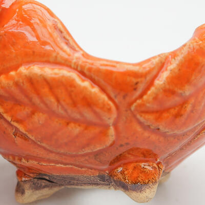 Ceramic shell 9 x 8 x 4 cm, color orange - 3