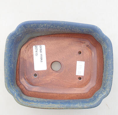 Ceramic bonsai bowl 15 x 12 x 4.5 cm, color blue - 3