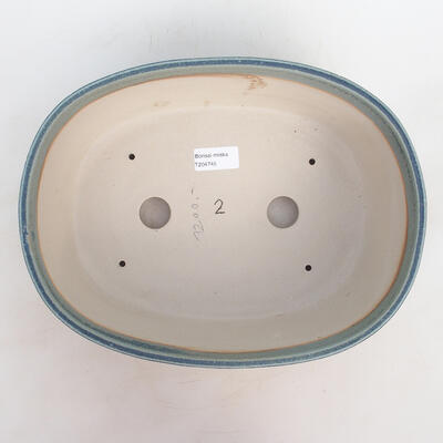 Bonsai bowl 30 x 23 x 10 cm, color blue-green - 3