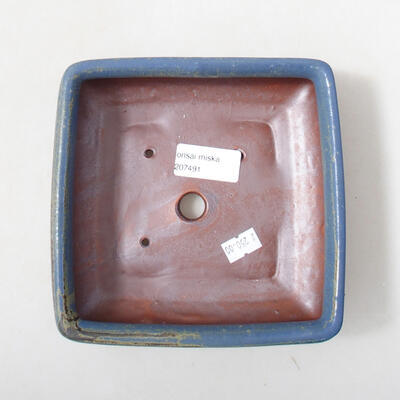 Ceramic bonsai bowl 15 x 15 x 5.5 cm, color blue - 3
