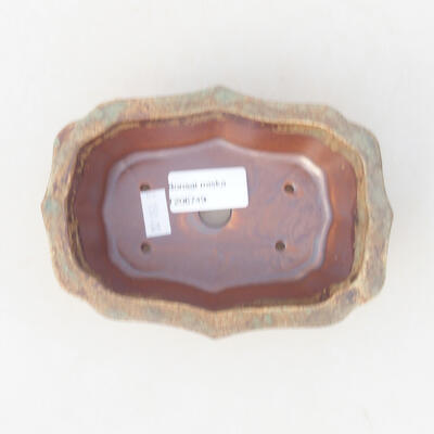 Ceramic bonsai bowl 14 x 10 x 4 cm, brown color - 3