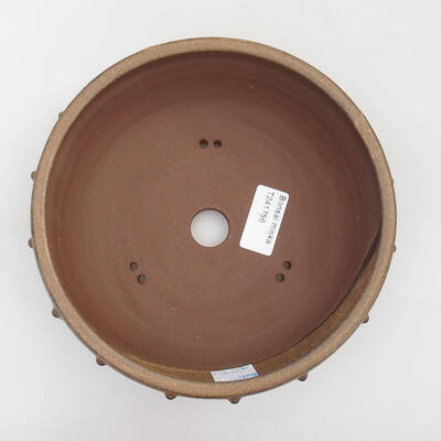 Ceramic bonsai bowl 18 x 18 x 6 cm, color brown - 3