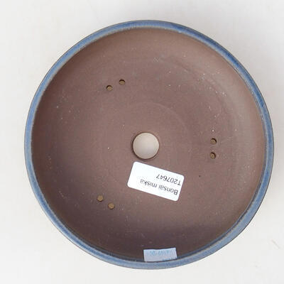 Ceramic bonsai bowl 16.5 x 16.5 x 3.5 cm, color blue - 3